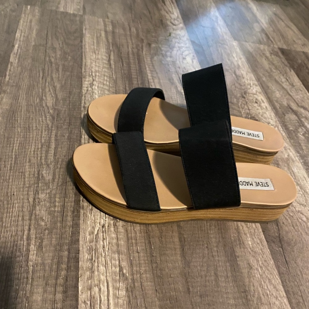 Steve Madden double strap platform sandals